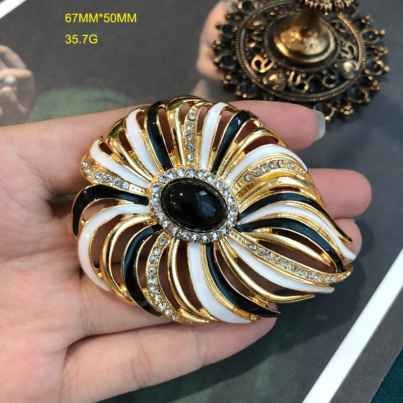 Earrings, Brooches Classification Wholesale Jewelry Ethnic Style Color Block Alloy Rhinestones Gold Plated Enamel Plating Inlay Earrings Brooches