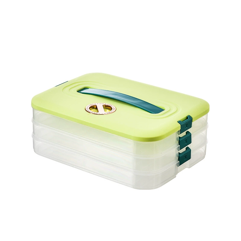 Dumpling Storage Box Household, Multi-Layer Refrigerator & Freezer Container, 1–4 Layers, Large