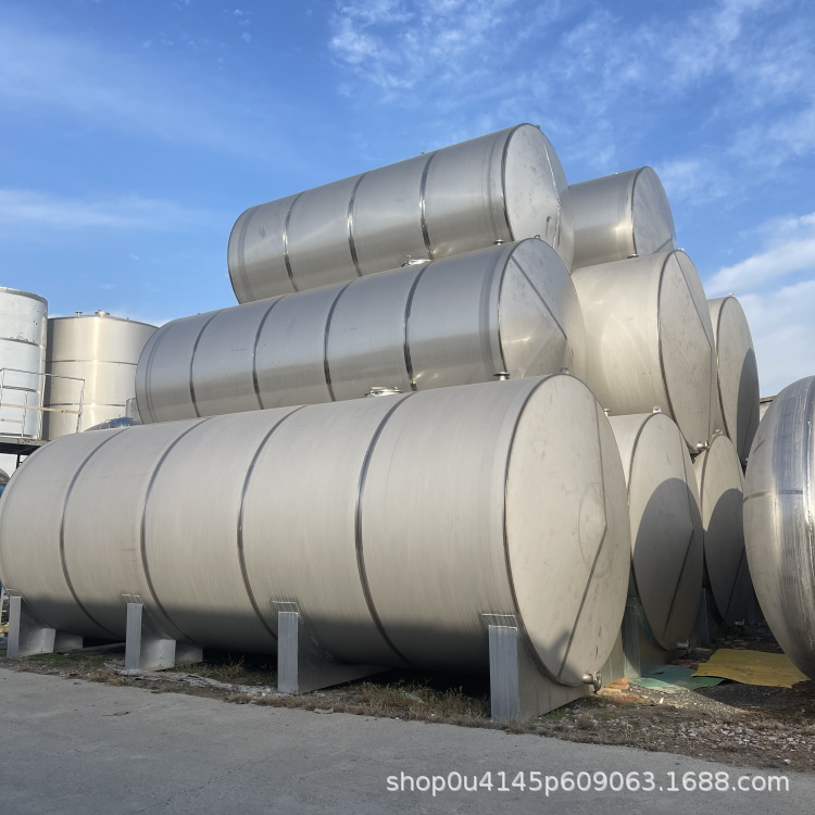 二手50立方卧式立式不锈钢容器储存罐可来图做不锈钢搅拌罐反应釜