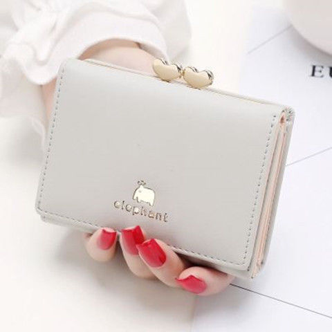Wallet Women's Korean Style Fashion Small Tri-fold Wallet Portable Short Student Coin Purse Dual-Purpose Wallet Card Holder