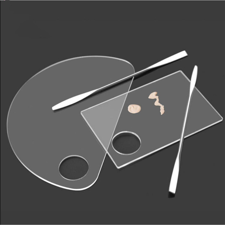 化妆调色板 亚克力粉底调色盘 调粉底液化妆师彩妆美甲调色小号