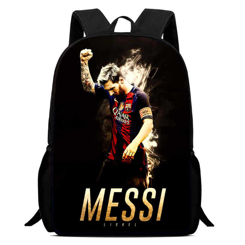 Amazon crossover nueva mochila con estampado periférico de futbolista mochila escolar para estudiantes mochila para niños
