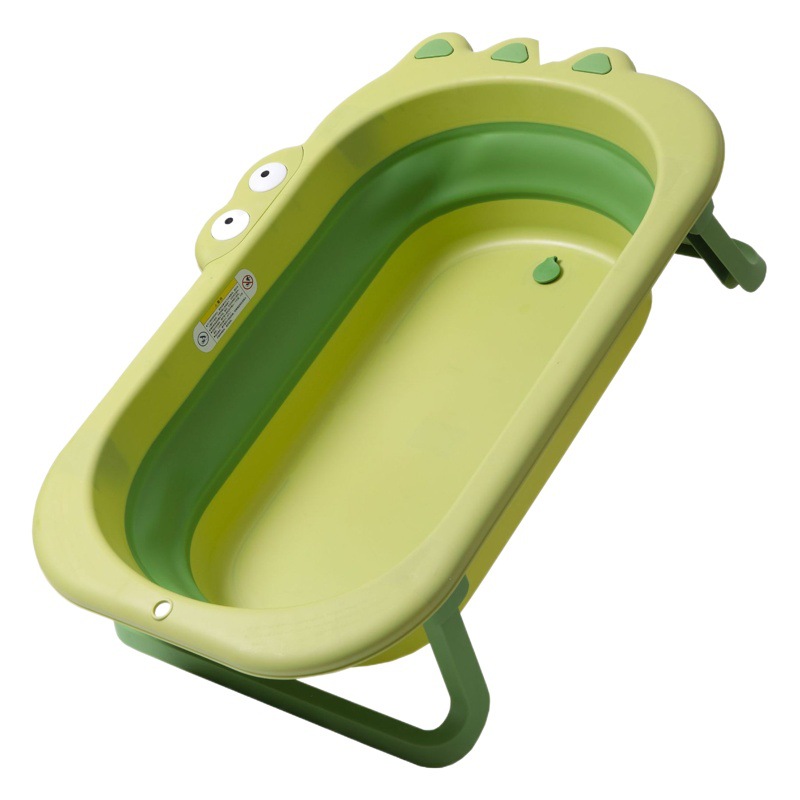 Bañera de baño plegable para niños bañera de bebé recién nacido bebé puede sentarse y acostarse en casa bañera de cocodrilo de dibujos animados grande