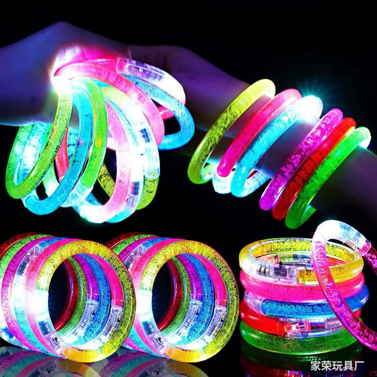 Glowing Bubble Bracelet Acrylic Texture Flashing Wristband Party Children's Toy Ultrasonic Wristband Cheering Accessory