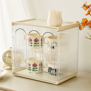 Dust-proof Cup Storage Rack Acrylic Cup Rack Water Cup Tea Cup Display Shelf Desktop Cup Storage Box
