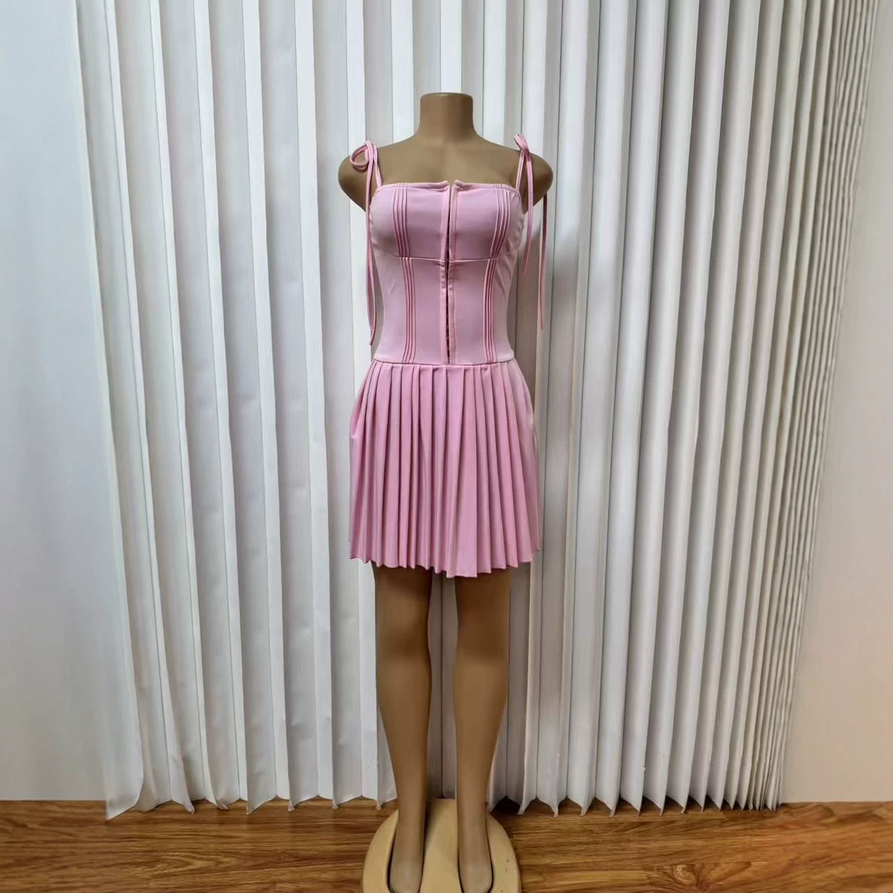 Women's Summer Backless Tie-Strap Ruffle Slip Dress - Sexy Aesthetic Mini Dress For Date Night & Parties_ecoleips.com
