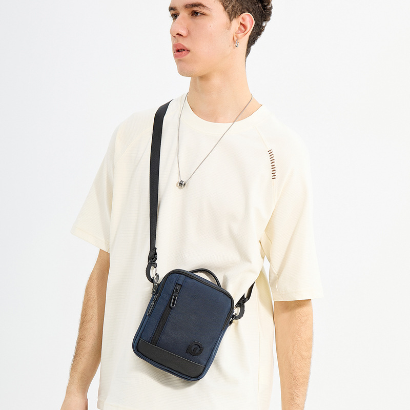 WEPOWER Bolso de hombro para hombre nuevo Bolso de bolsillo portátil casual de moda Bolso para hombre al aire libre de gran capacidad