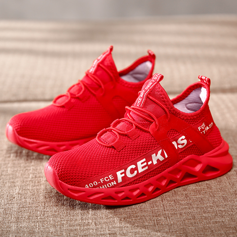 Factory Direct Sales Children's Sports Shoes Spring and Autumn New Style Fly Woven Boys' Shoes Breathable Casual Shoes Lightweight Children's Running Shoes