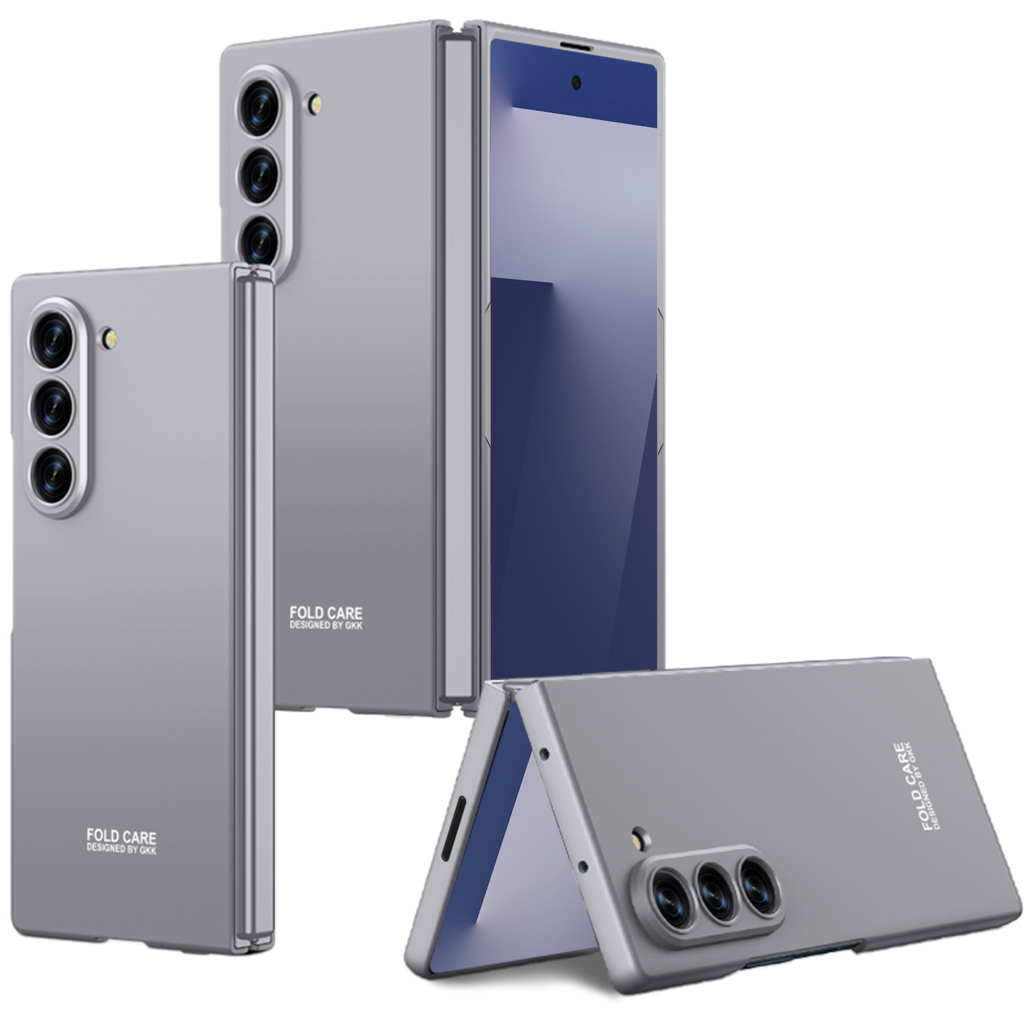 Geeignet für Samsung Handyhülle, faltbares Display, mattes Zfold7 Zweiteiler-Set, PC-ölbeschichtete, einfarbige Schutzhülle,_voghion.com