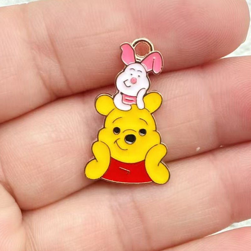 漫画かわいい子豚ビニグマ虎滴油合金DIYイヤリングペンダントネックレスキーホルダーアクセサリーアクセサリー|undefined
