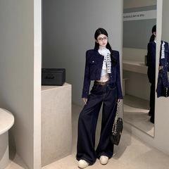 小香风外套女秋冬新款2025设计感法式韩系复古短款长袖开衫上衣