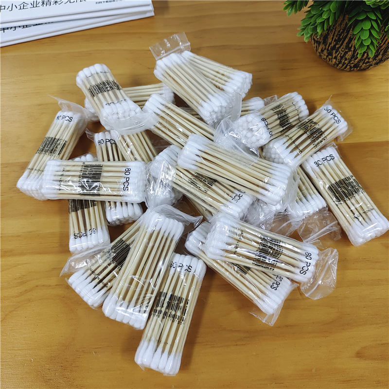 Double-sided disposable cotton swabs