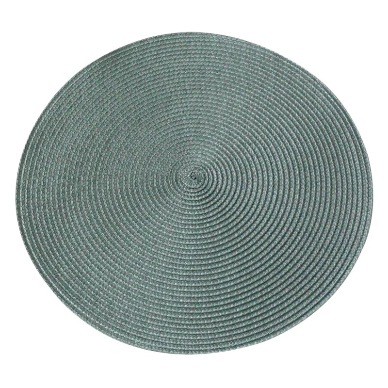 Pp environmental protection hand-woven placemat European and American popular heat insulation mat decorative mat solid color explosion multi-color optional table mat.