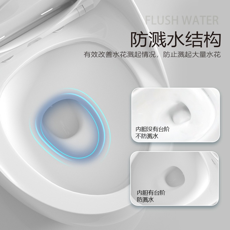 Diseño de huevo de inodoro doméstico ordinario superpiral sifón unido silencioso caída lenta inodoro al por mayor