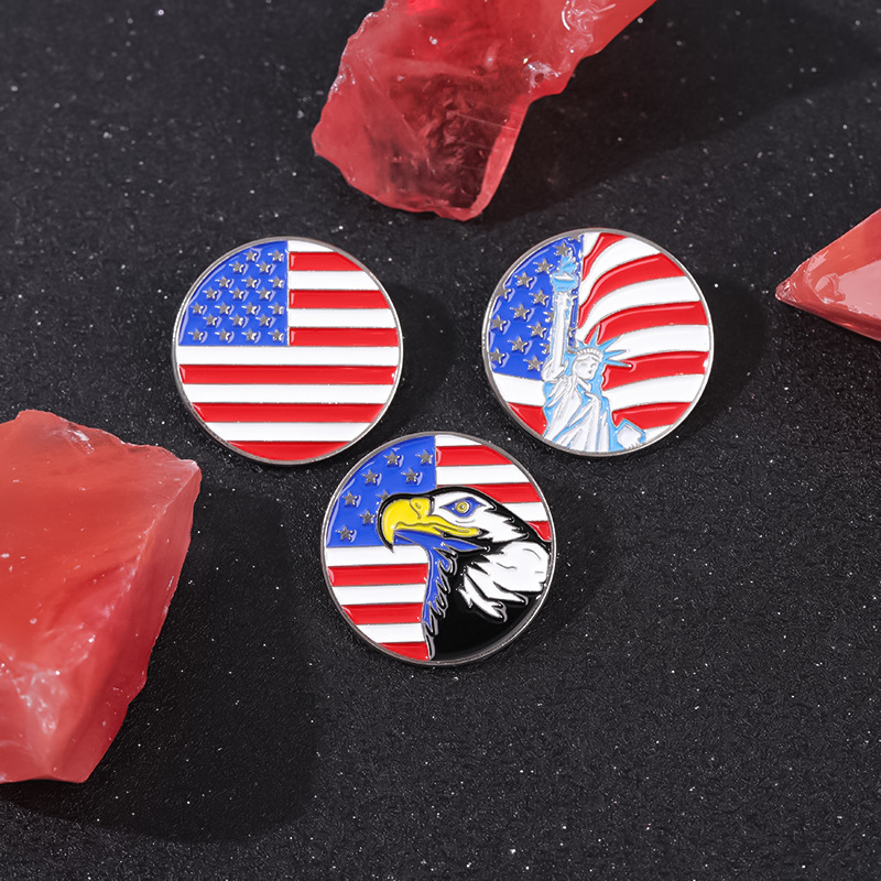 IG Style Simple Style National Flag Eagle Zinc Alloy Enamel Plating Unisex Brooches display picture 4