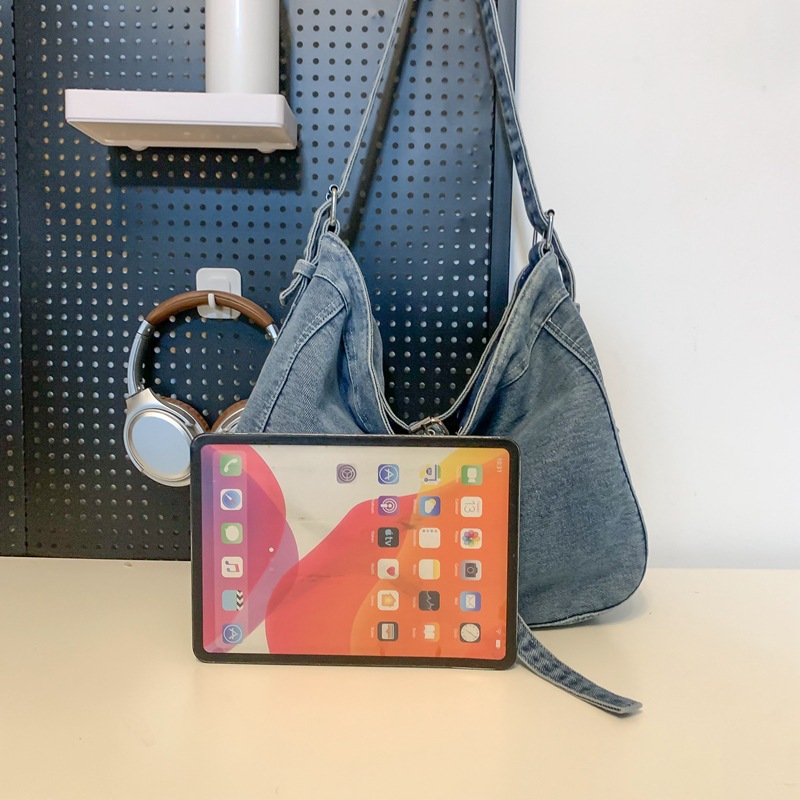 Bolso grande casual para mujer 2024 nuevo bolso de hombro de gran capacidad de mezclilla