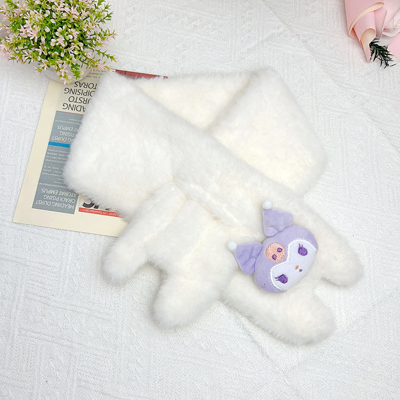 (Khăn quàng cổ trắng nhỏ Kume) Bốn góc dày / Chiều dài khoảng 85cm