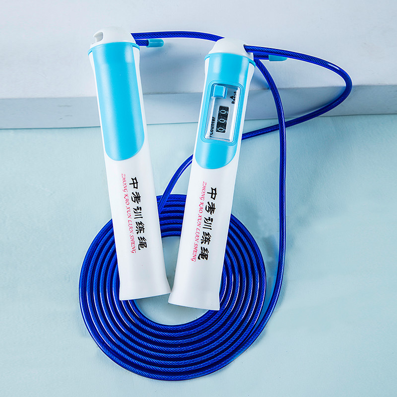 6538 examen de entrada de la escuela secundaria superior saltar cuerda estudiante deportes examen competencia entrenamiento saltar longitud cuerda ajustable contando alambre de acero saltar cuerda