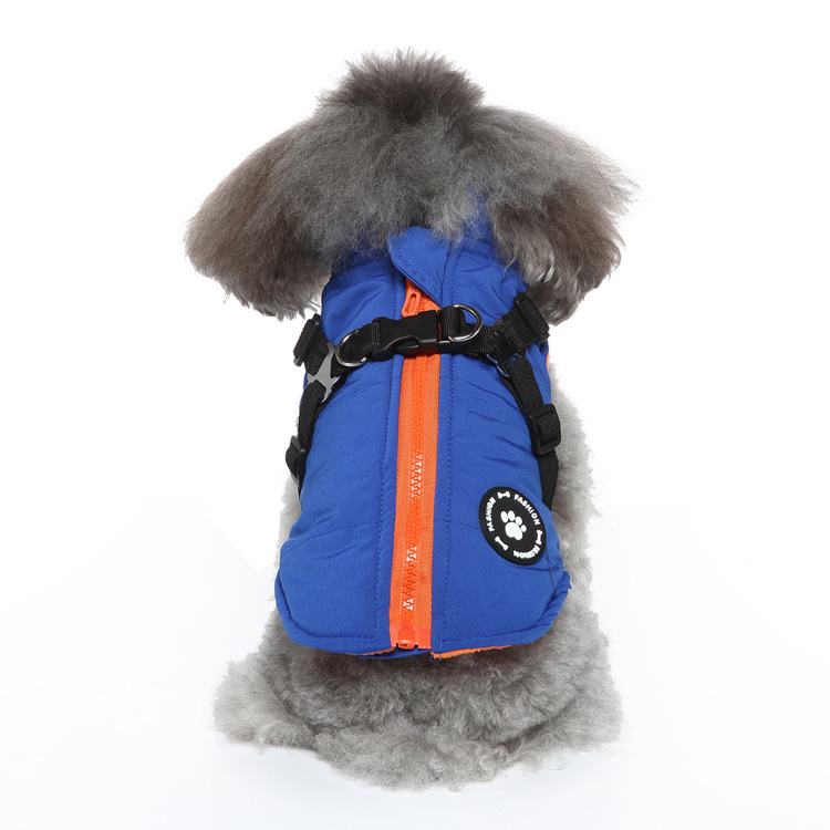 Amazon ジッパー犬ペット服テディ二本足綿服犬服秋と冬暖かいペット冬服|undefined