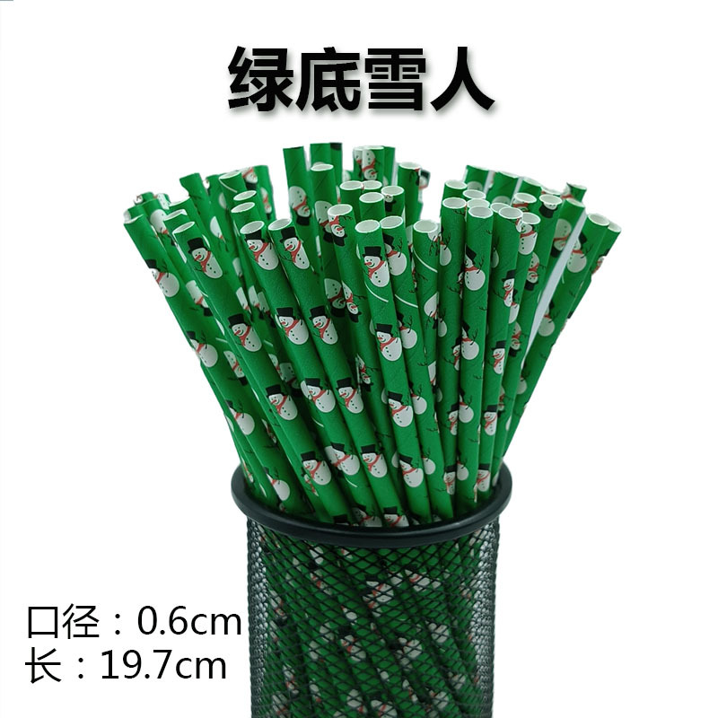 Serie de Navidad papel desechable papel Kraft calidad tubo creativo boda apoyos fiesta banquete papel paja