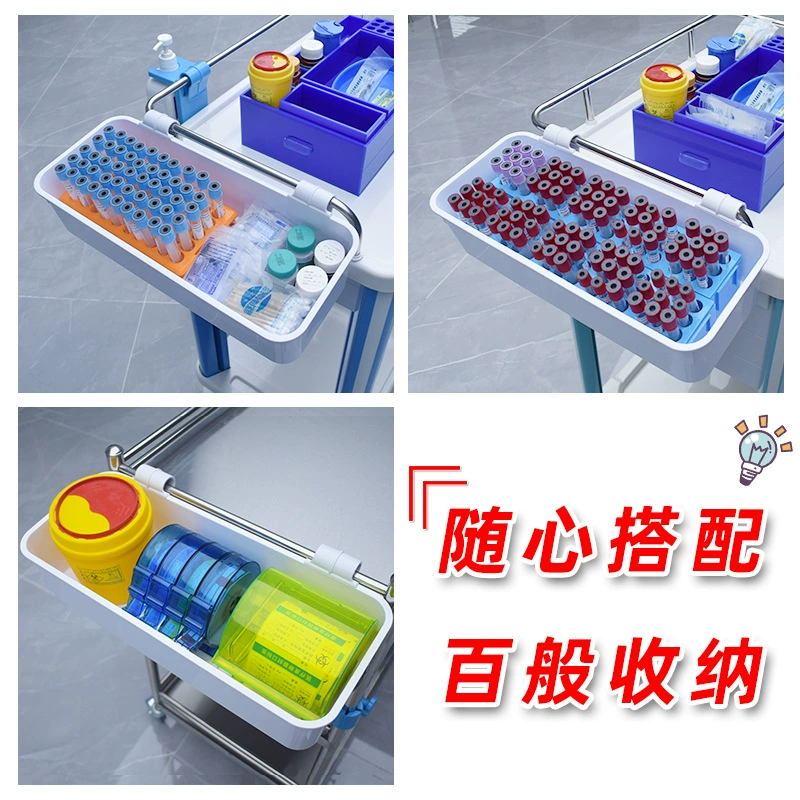Подвесная корзина на тележке, тележка для медицинского лечения, транспортировка предметов, ящик для хранения образцов крови, стойка для пробирок, больничный ящик для хранения 6S