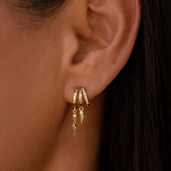 European and American Cross-Border Hot-Selling Brass Real Gold Electroplating Personalized Niche High-End Chain Tassel Earrings Women's Earrings