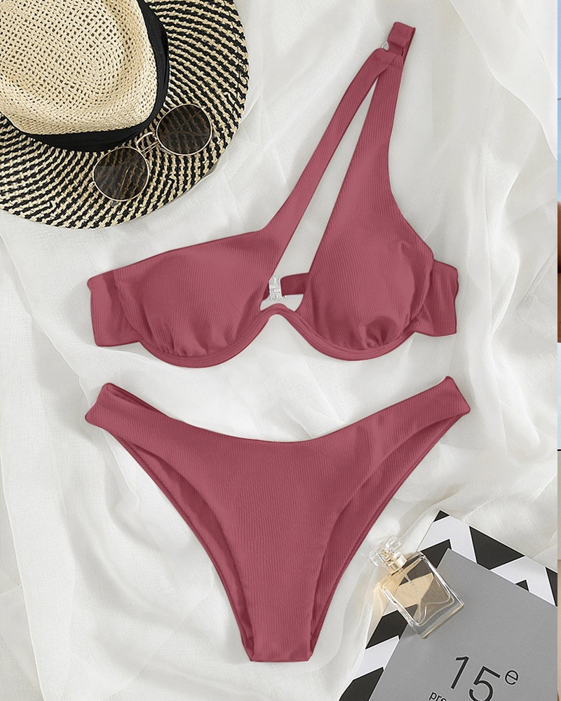Women'S Gender Women's Solid Color 2 Piece Set Bikinis