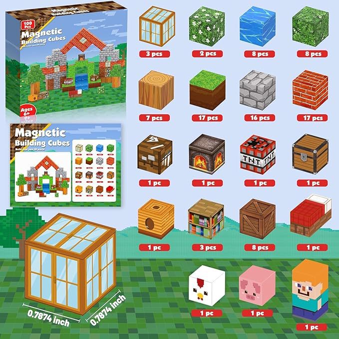 Amazonの人気商品 Magnetic Building 磁気磁気ブロック ビルディングブロック アニマルハウス クロスボーダーおもちゃ|undefined