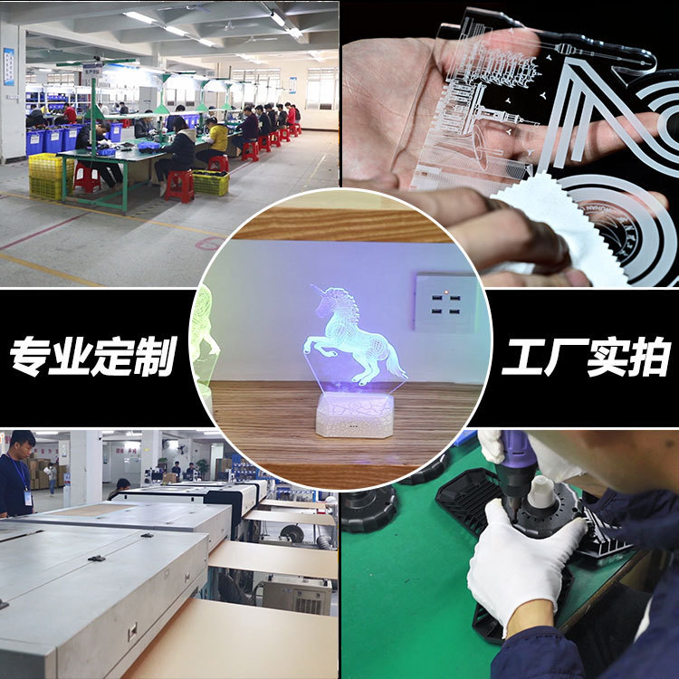 企业周年礼品亚克力小夜灯订做创意3d建筑地标节日纪念台灯摆件|undefined