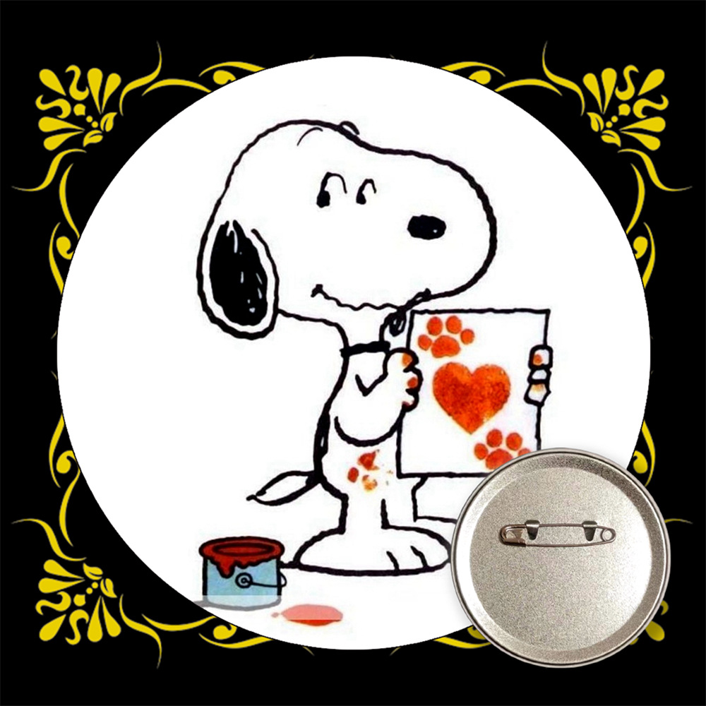 Snoopy bar transfronterizo insignia broche de estaño metal medallas conmemorativas anime periferia al por mayor