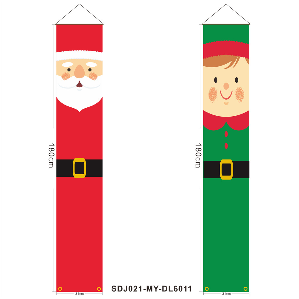 Cartoon Pattern Christmas Cartoon Chunya Spinning Party Flag 1 Piece
