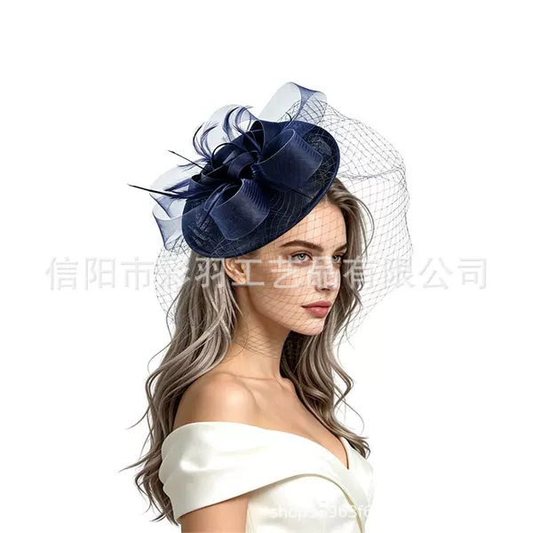 Amazon's best-selling bridal hair accessory, feather headdress for banquets and horse racing festivals, European and American party and ball hats, head flowers