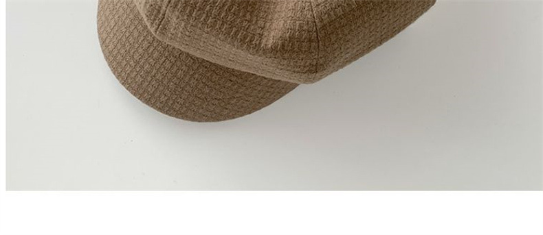 Neuer achteckiger Hut für Herbst und Winter für Kinder, achteckiger Hut mit britischem Waffelgitter für Frauen, Gürtelschnalle aus Metall, modischer und vielseitiger Maler_voghion.com