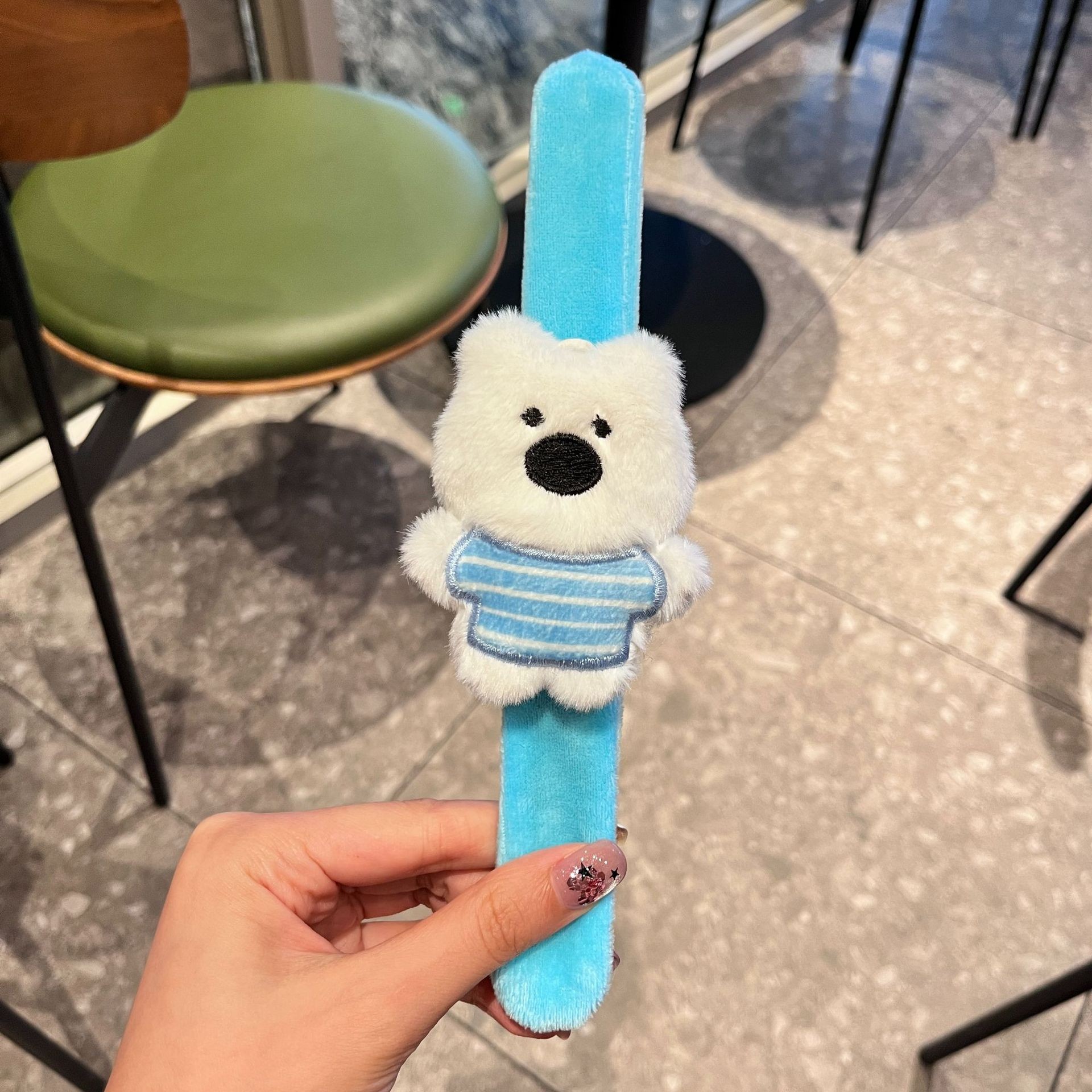 Anillo de felpa de dibujos animados, oso de mantequilla, correa de reloj de boda, pulsera para niños Kapibala, regalo de muñeca creativa