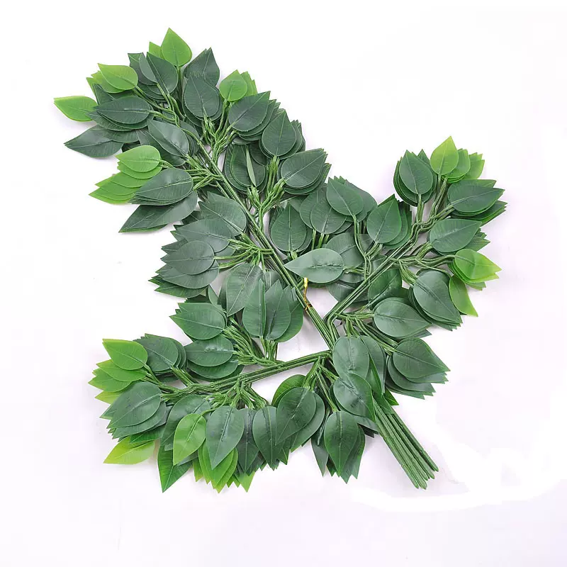 仿真榕树枝红枫枝银兴枝过胶布叶子景观有骨绿植有骨仿真枝叶