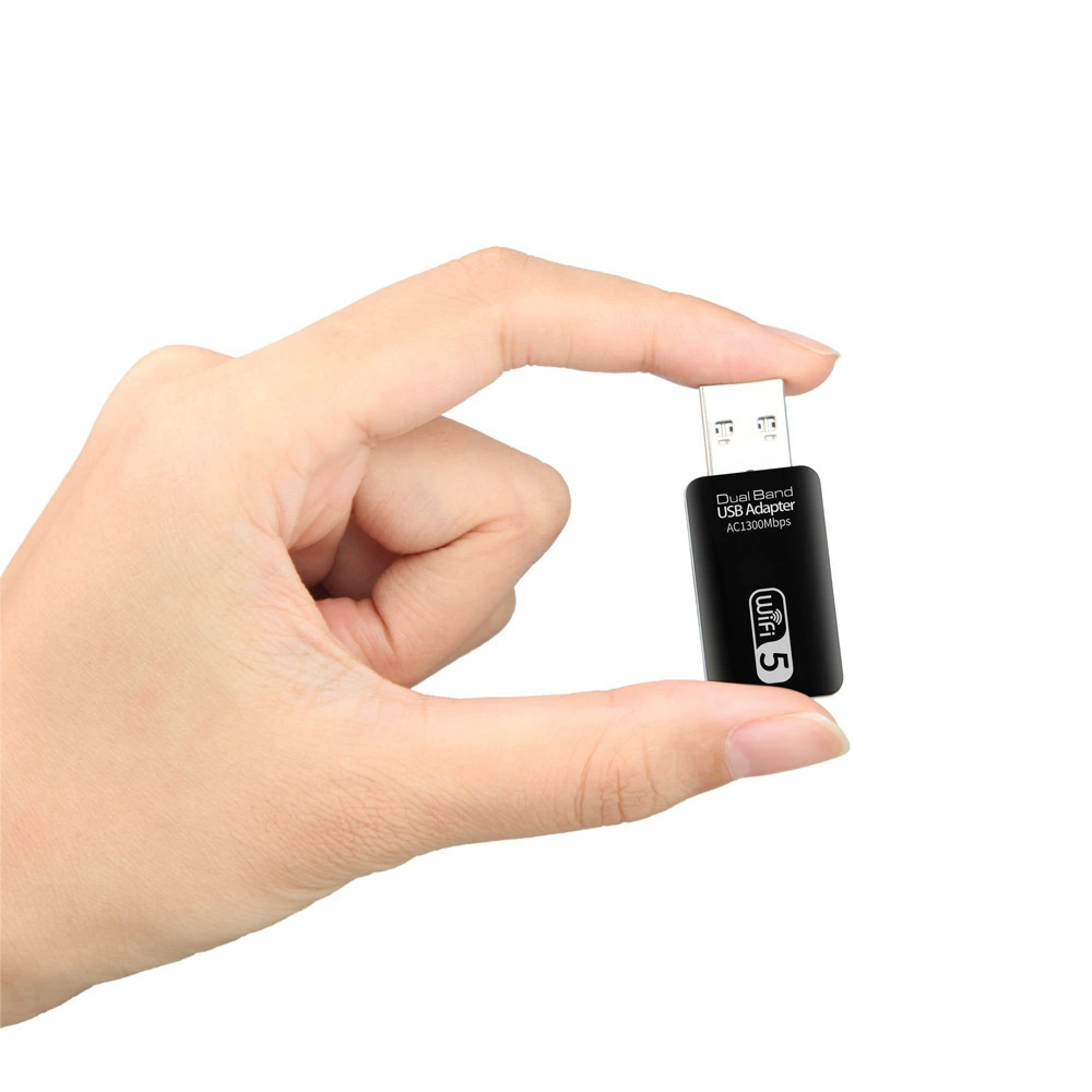 Двухдиапазонная 2.4G/5G передача — 1300МГц гигабитная USB-беспроводная сетевая карта, передатчик сигнала Wi-Fi, сетевой адаптер USB 3.0