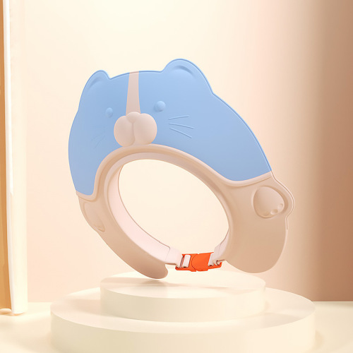 Foldable Cerebellum Tiger Waterproof Ear Protection Hat for Children, Hair Washing Gadget, Shower Cap for Bath, Waterproof Shampoo Hat