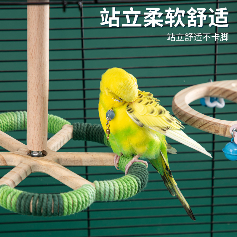 鹦鹉鸟玩具旋转方向盘风车虎皮玄凤鸟站架解闷啃咬秋千鸟笼配件|undefined