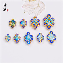 景泰蓝滴油中国结背云隔珠复古隔珠配饰diy烧蓝珐琅饰品配件批发