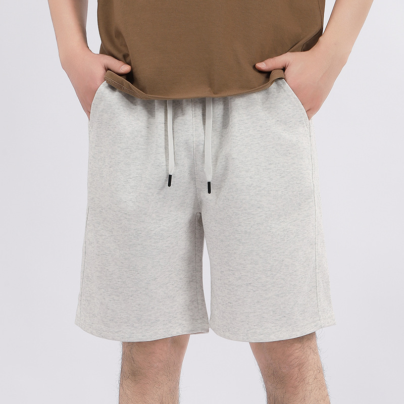Cross-Border Shorts 300g Chinese Cotton Composite Sweatshirt Cotton Five-Quarter Pants New Summer Men's Casual Sports Shorts