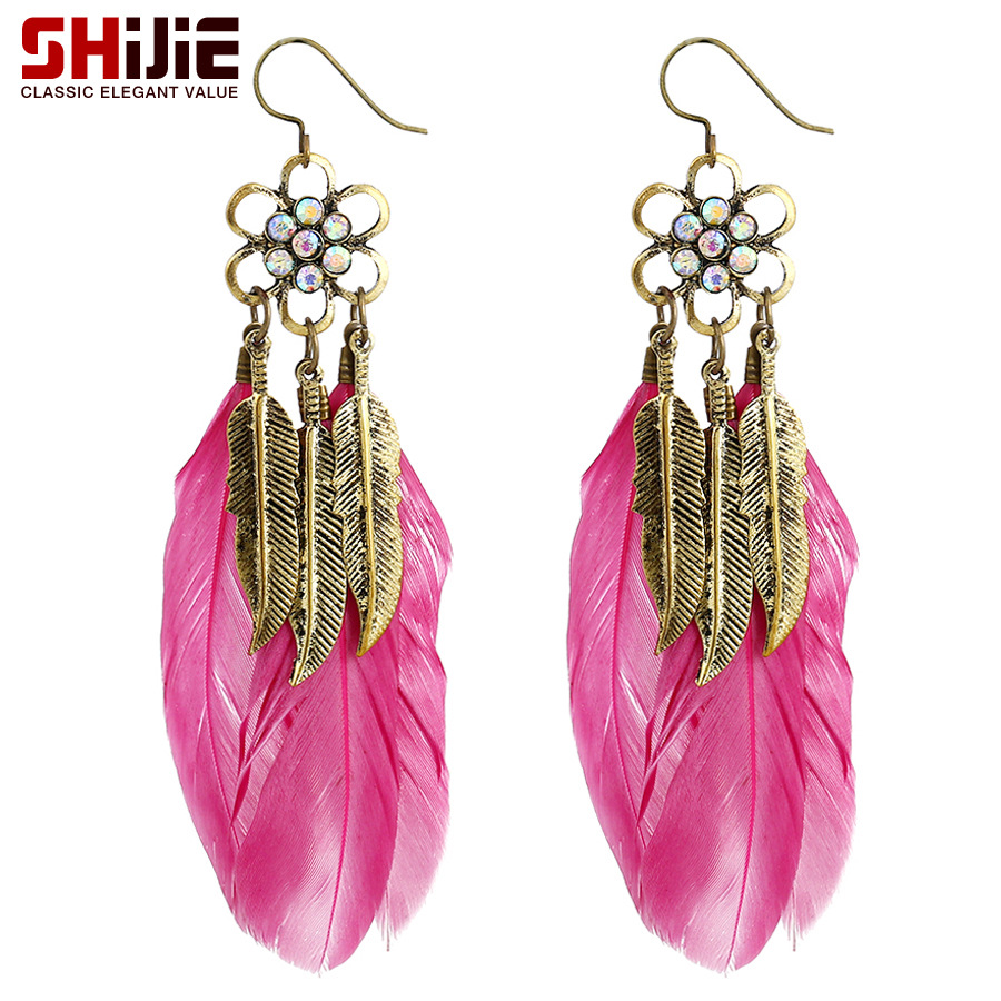 Ethnic retro earrings, accessory, boho style, ethnic style