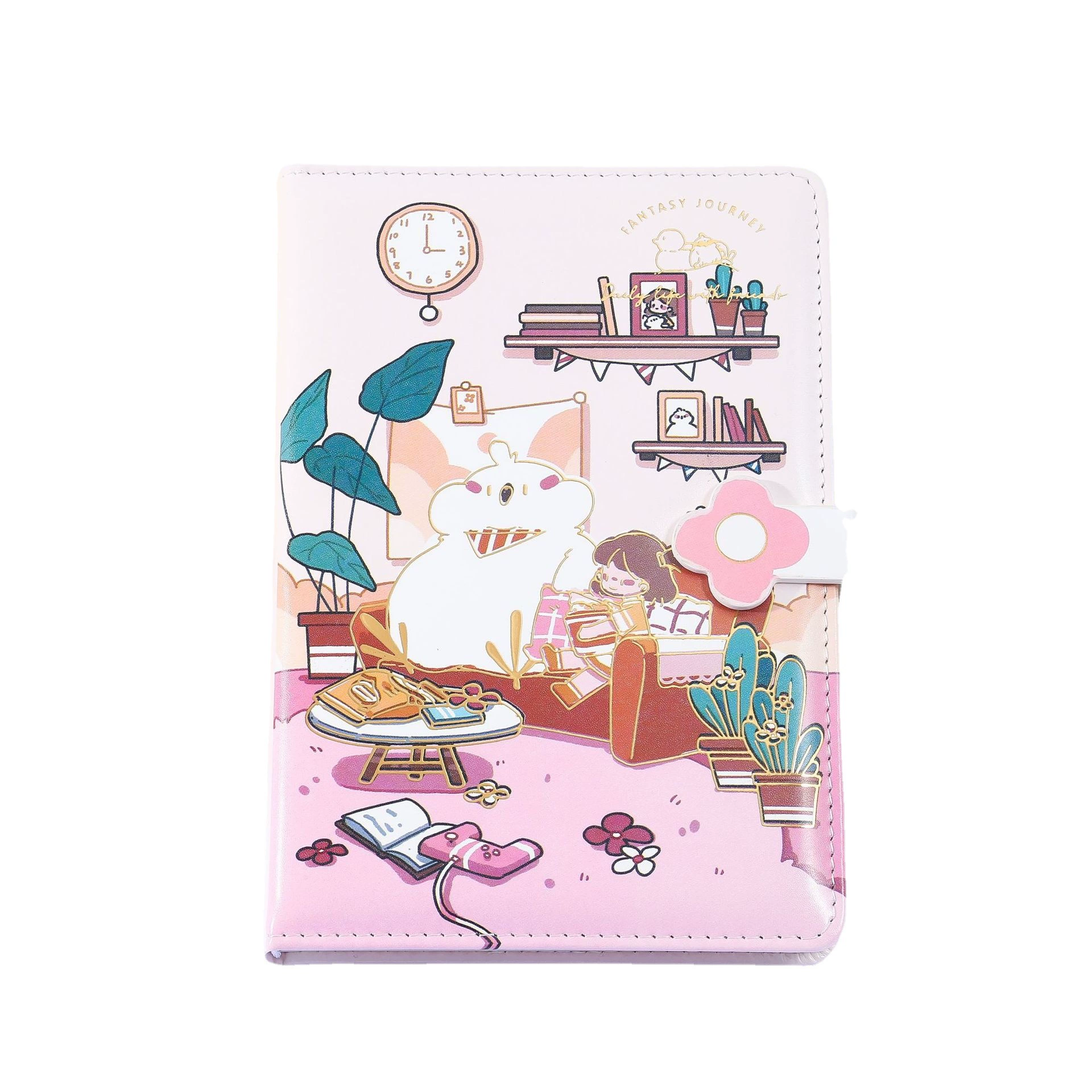 Блокнот Jingu Stationery 32 Guru Sauce Page Magnett — утолщённый дневник студенческий с иллюстрациями, PU обложка