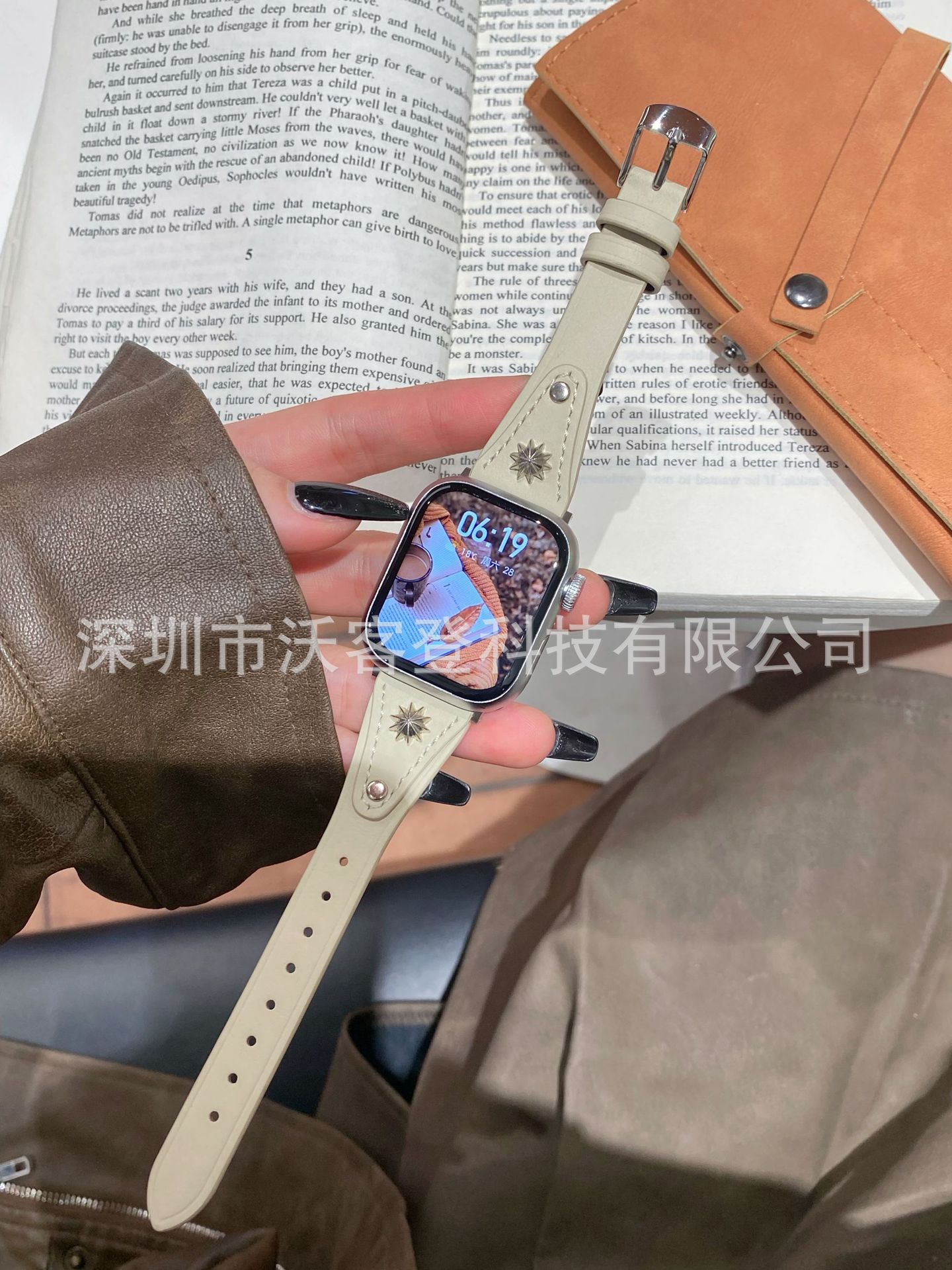 Aplicable Apple Mango Pure Leather Slim Band Apple Watch S10/9/8/SE/7/6/5/4/3/21 image 8
