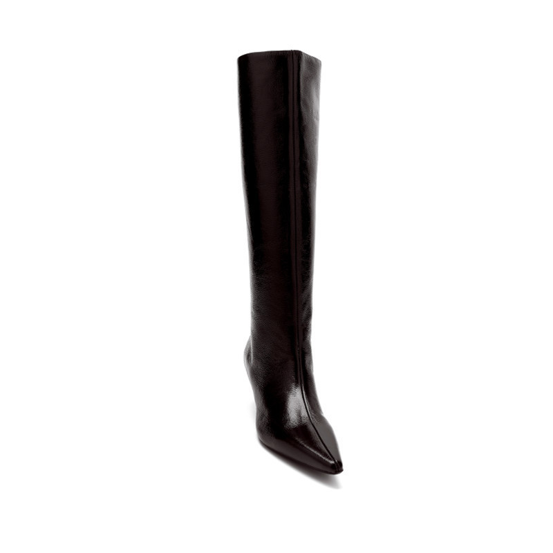 Za2024 New Autumn and Winter Kitten Heel Knight Boots British Style Pointed Toe Over-The-Knee Boots Large Circumference High Boots Za2024 New Autumn and Winter Kitten Heel Knight Boots British Style Pointed Toe Over-The-Knee Boots Large Circumference High Boots