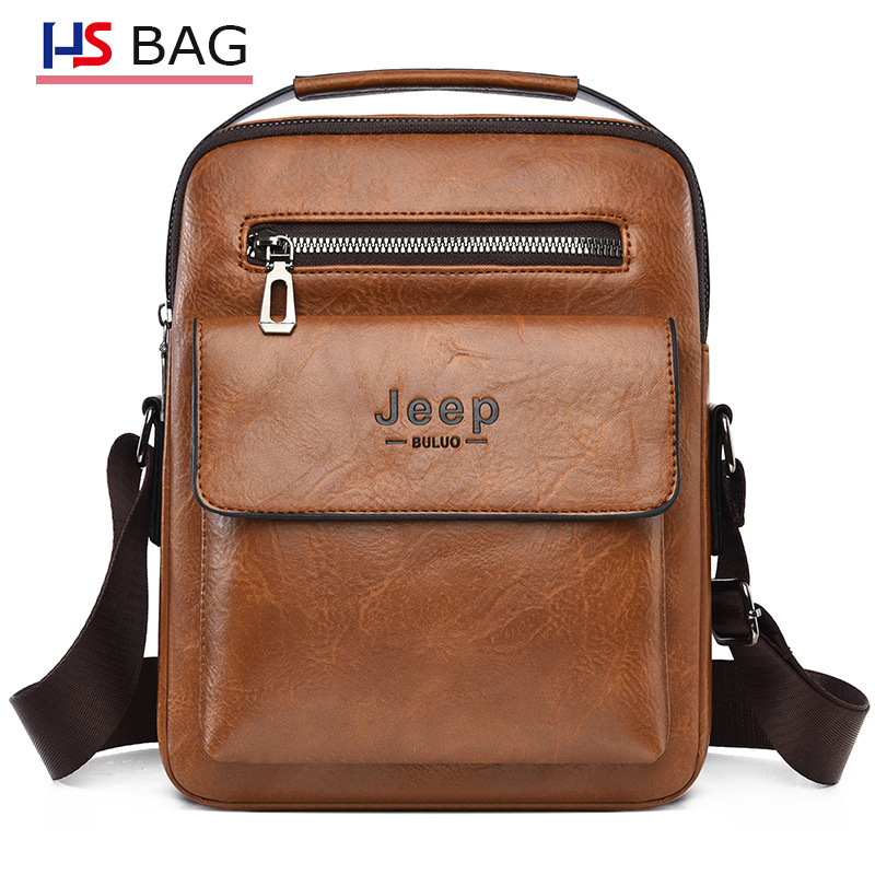 Handbag Men's Pu Leather Briefcase Shoulder Casual Bag Aliexpress Cross-Border Exclusive Men's Crossbody Shoulder Bag Wholesale