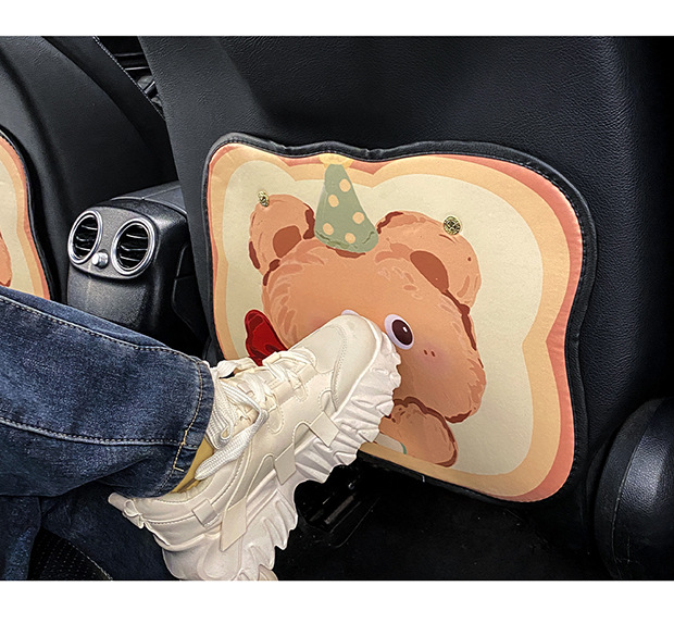 Long Butter Bear Chair Back Anti-kick Pad Children's Rear Seat Protective Pad Anti-dirty Protective Pad for Car Rear Wear