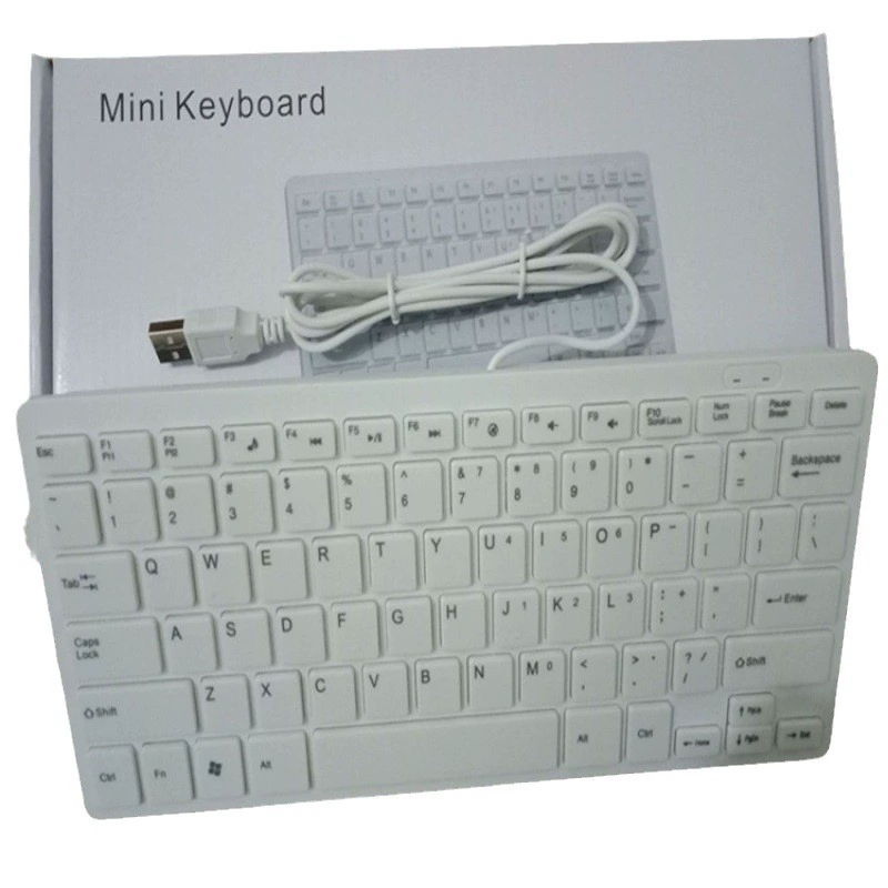 K1000 шоколадная мини-клавиатура для ноутбука, деловой офис, проводная USB, нейтральный стиль, черно-белая