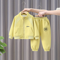子供服セット2025春秋新作ベビー スポーツツーピースセットおしゃれ子供服男の子春服スタイリッシュなスウェットシャツ流行