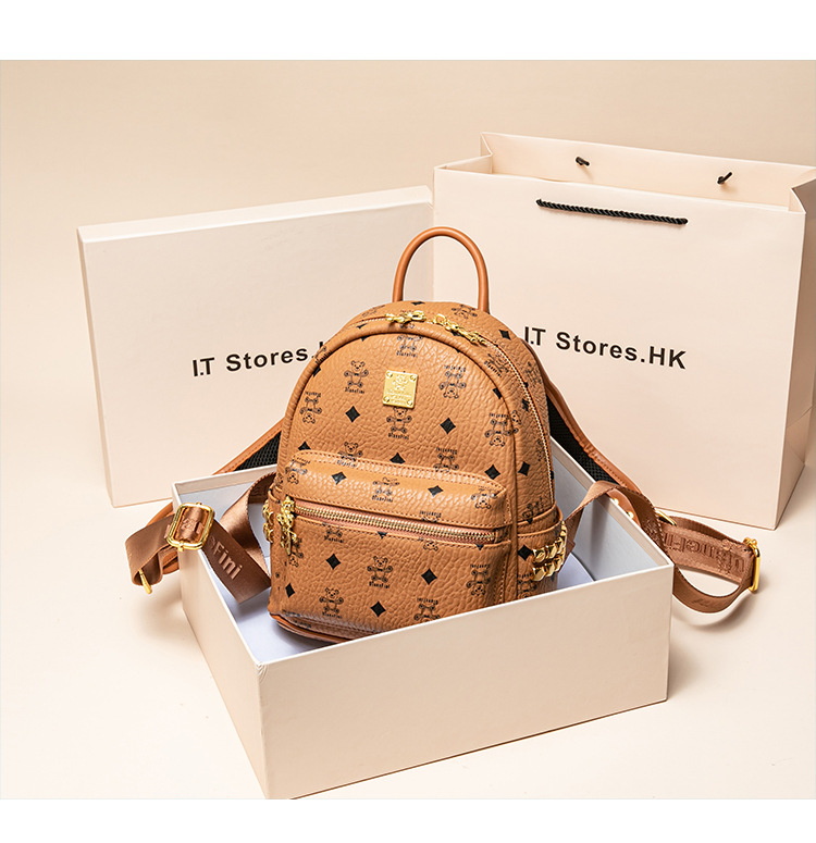 Cross-Border Real Picture With Label Genuine Leather C Backpack For Women M College Student Large Capacity Travel Bag_voghion.com