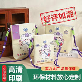 杜邦纸袋做涂鸦logo图片手机包斜挎包可印图防水单肩手提袋帆布袋